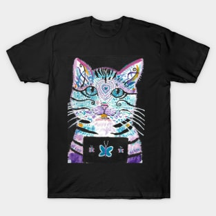 Colorful cat face T-Shirt
